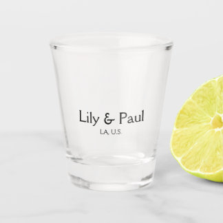 Game on add couple name wedding party place city g shot glass