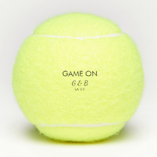 Game on add couple name wedding party place city g tennis balls
