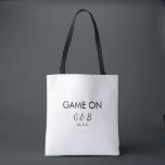 Game on add couple name wedding party place city g tote bag<br><div class="desc">design</div>