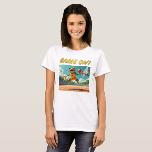 Game On Basketball Frog women white T-shirt