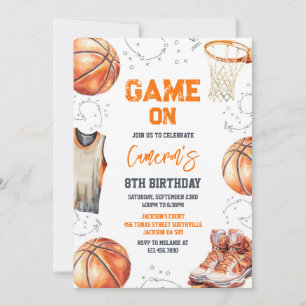 Game On Basketball Sport Birthday Invitation