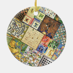 Game on!  Board games Ceramic Tree Decoration
