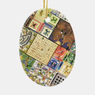 Game on!  Board games Ceramic Tree Decoration