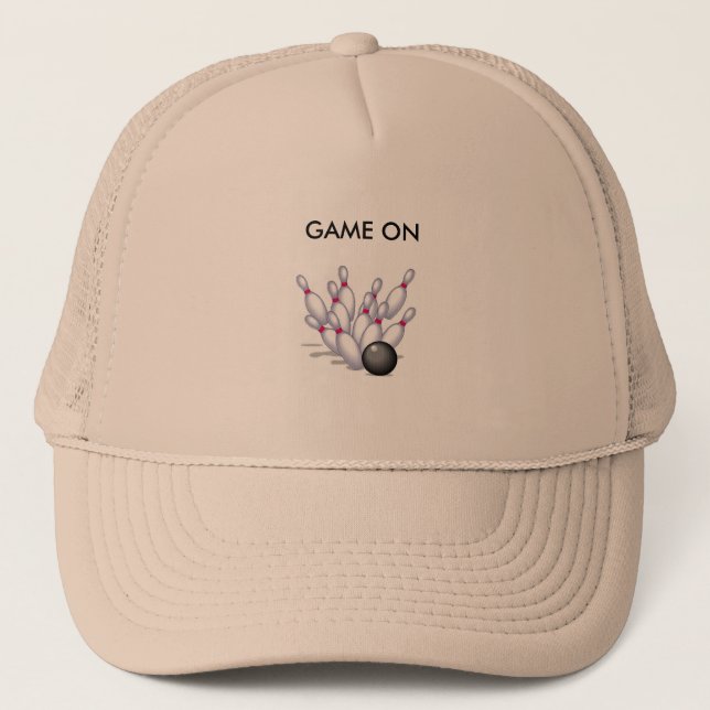 GAME ON bowling. Trucker Hat (Front)