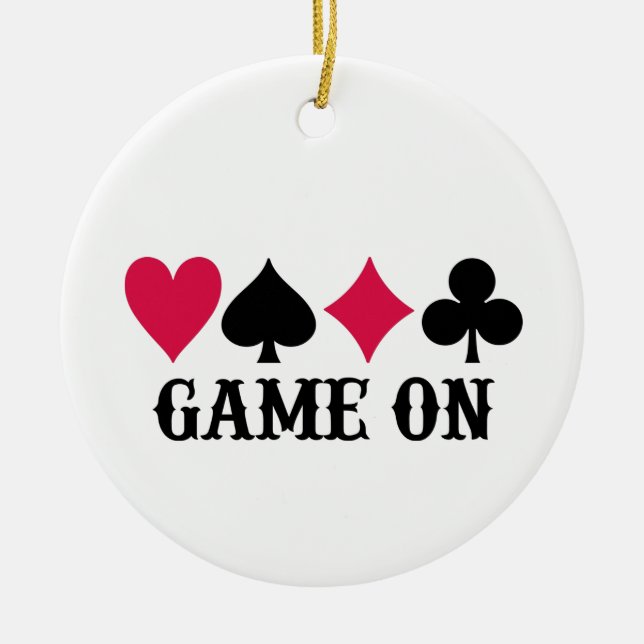Game On Ceramic Tree Decoration (Front)