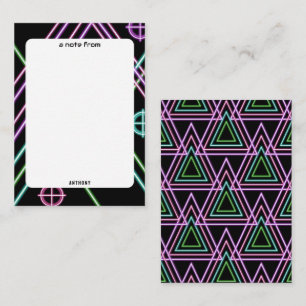  Game On Colorful Neon Laser Tag Birthday Card