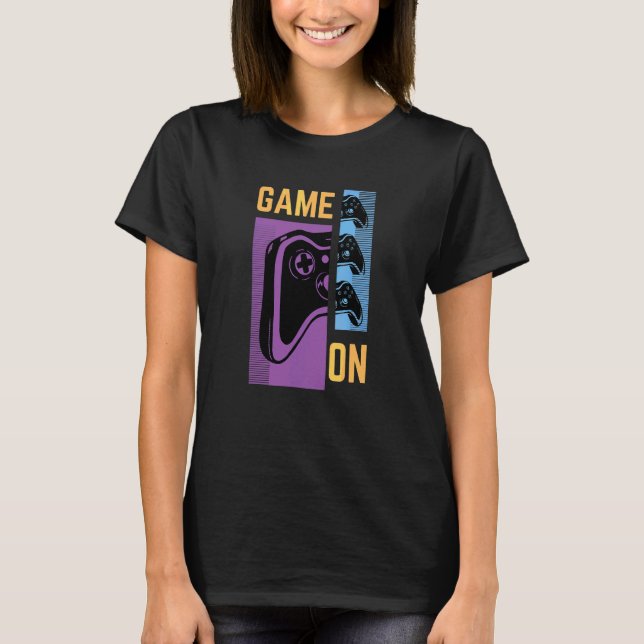 Game On Console Controller  The Eighties Gamer T-Shirt (Front)