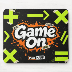 Game On Cool Graffiti Math Symbols Gaming Office M Mouse Mat