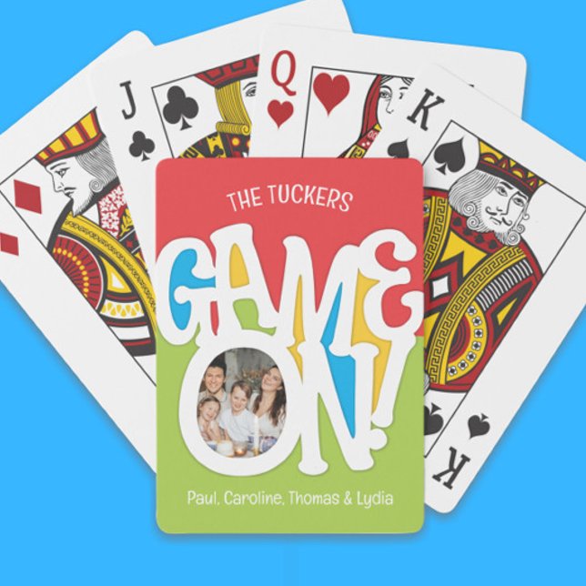 Game ON! Family Photo Cute & Colourful Playing Cards (Creator Uploaded)