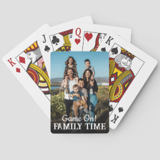 Game on Family Photo Personalised Playing Cards