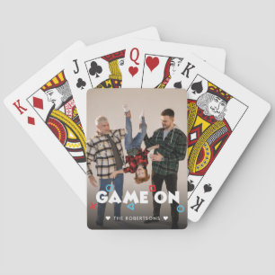 Game On Family Photo Playing Cards