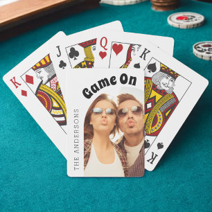 Game On Family Photo Playing Cards