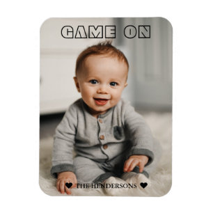 Game On Family Photo Playing Magnet
