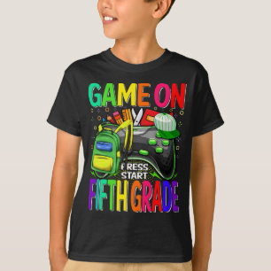 Game On Fifth Grade First Day Gamer Back to School T-Shirt