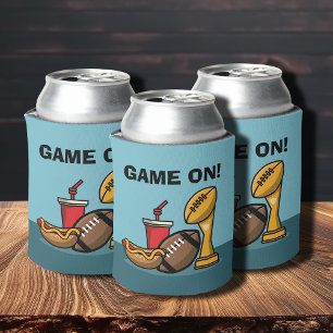 Game On Food and Football Trophy Can Cooler