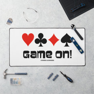 Game On! Four Card Suits Bridge Attitude Desk Mat