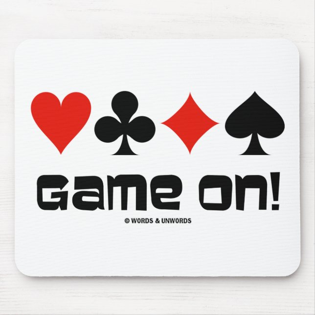 Game On! (Four Card Suits) Mouse Mat (Front)
