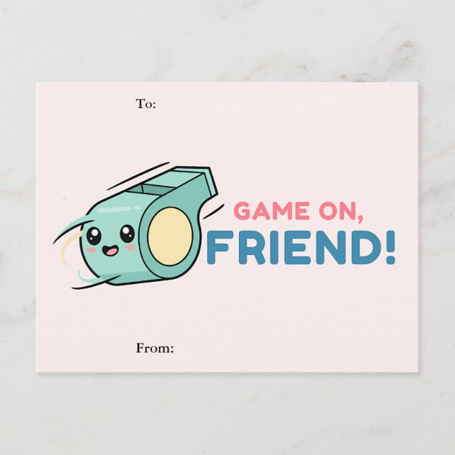 Game On Friend Valentine Card (Front)