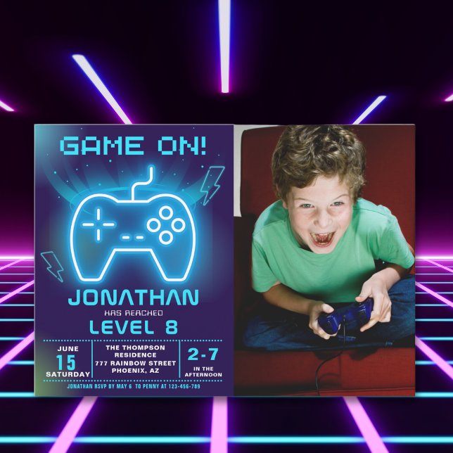 Game on Fun Birthday Boy  Invitation (Creator Uploaded)