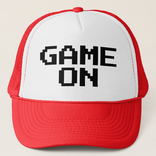 Game On funny trucker hat for gamers (Front)