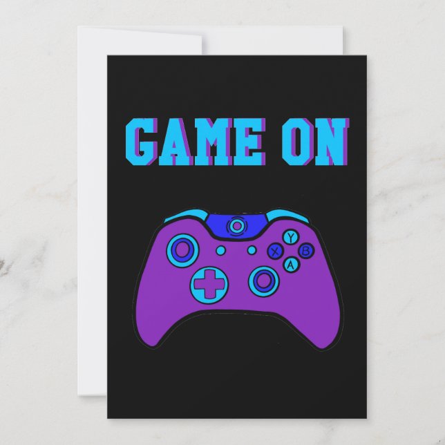 Game On Gamer Party Invitation (Front)