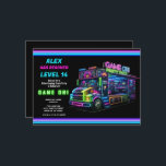 Game on! Gaming Truck Video Game Birthday Party Invitation<br><div class="desc">Customise any way you want.</div>
