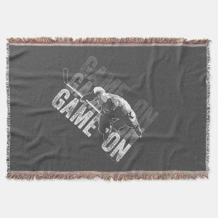 Game On (Hockey) Throw Blanket
