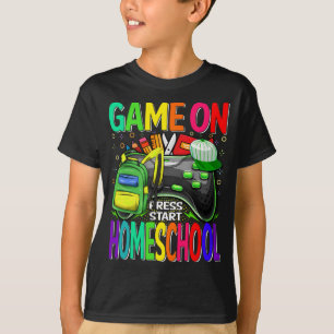 Game On Homeschool First Day Gamer Back to School  T-Shirt