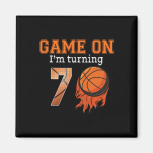 Game-On I'm Turning 7 Basketball 7th Birthday  Boy Magnet