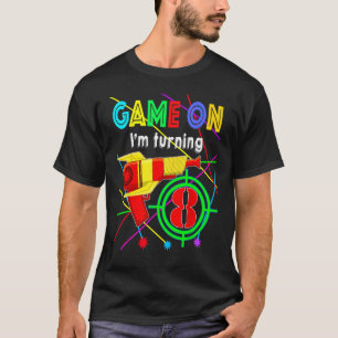 Game On I'm Turning 9 years Boy Laser Tag Birthday T-Shirt