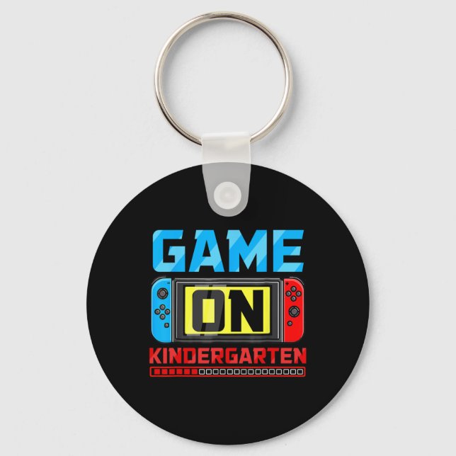 Game On Kindergarten Gamer Back To School First Da Key Ring (Front)
