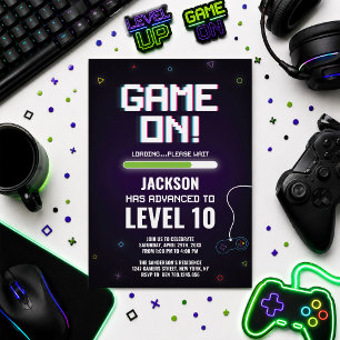 Game On Level Up Invitation
