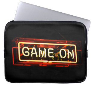 Game On Neon Sign Sports Gaming Gamer Laptop Sleeve