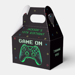 Game On Neon Video Game Arcade Birthday Favour Box