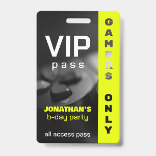 Game On Personalised Gamer Birthday  Level up ID Badge