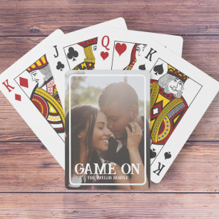 Game On Photo Personalised Playing Cards