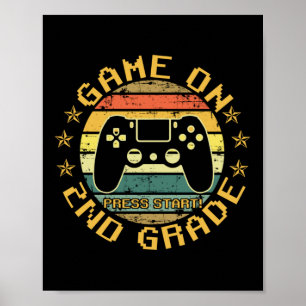 Game On Press Start 2nd Grade Back To School Poster