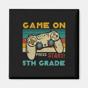 Game On Press Start 5th Grade Gamer Back To School Magnet