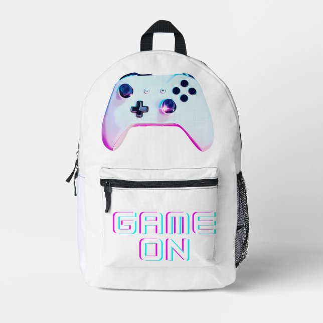 Game On Printed Backpack (Front)