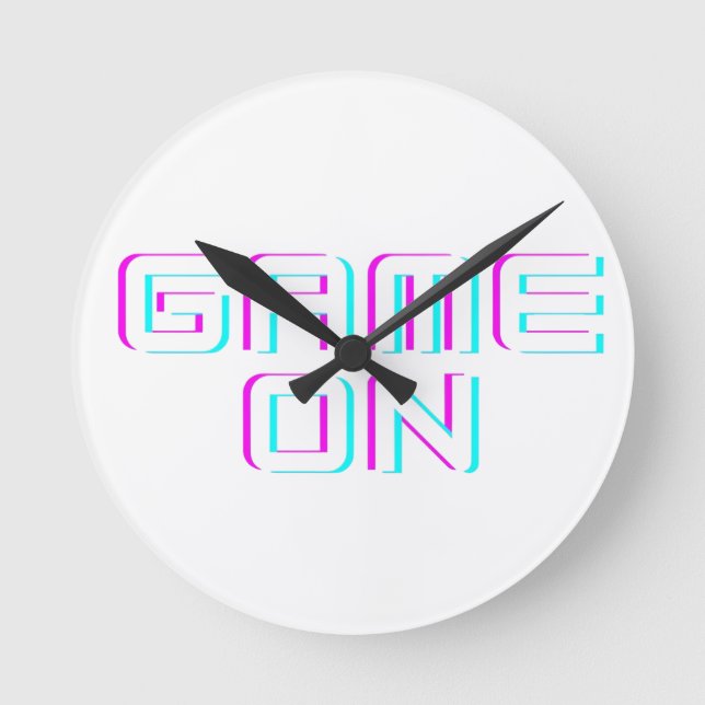 Game On Round Clock (Front)