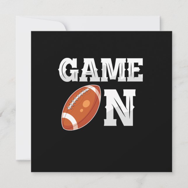 Game On Rugby Player American Football Rugby Ball  Invitation (Front)
