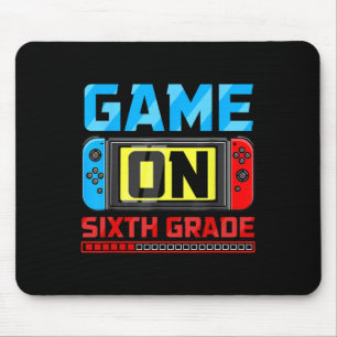 Game On Sixth Grade Gamer Back To School First Day Mouse Mat