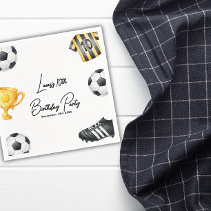 Game On Soccer Sport Football Birthday Party Napkin