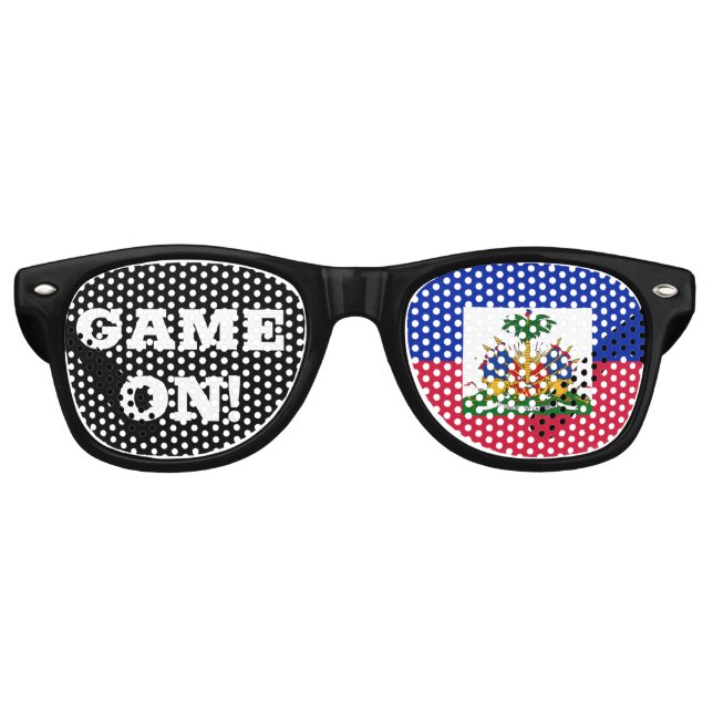 Game On! Sunglasses & Haiti Flag / sports fan (Front)