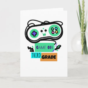 Game on Third Grade - First Day of 3rd Grade Back Card