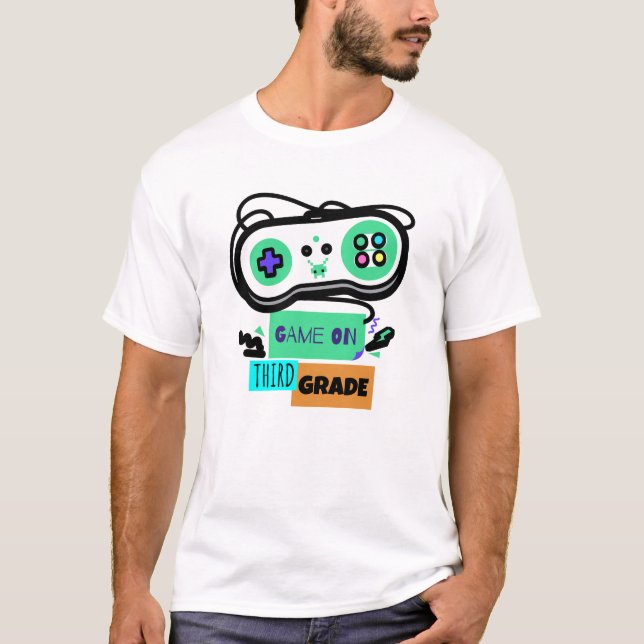 Game on Third Grade - First Day of 3rd Grade Back T-Shirt (Front)