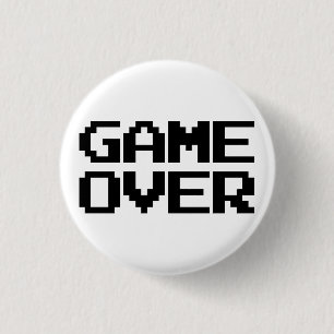 Game Over 3 Cm Round Badge