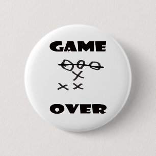GAME OVER 6 CM ROUND BADGE