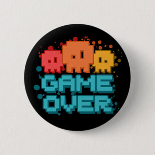 Game Over 6 Cm Round Badge