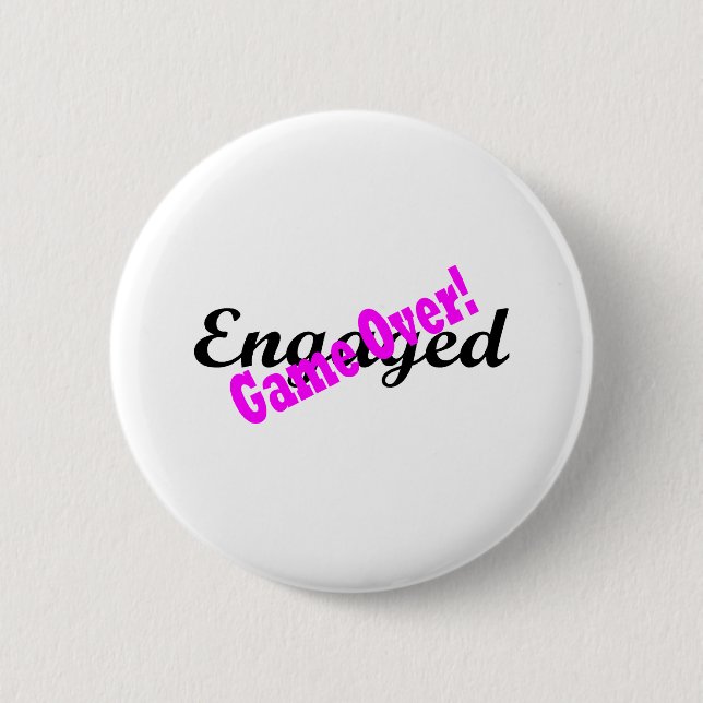 Game Over 6 Cm Round Badge (Front)
